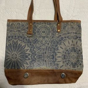 Myra bag Objet D’ Art Leather Strip Tote